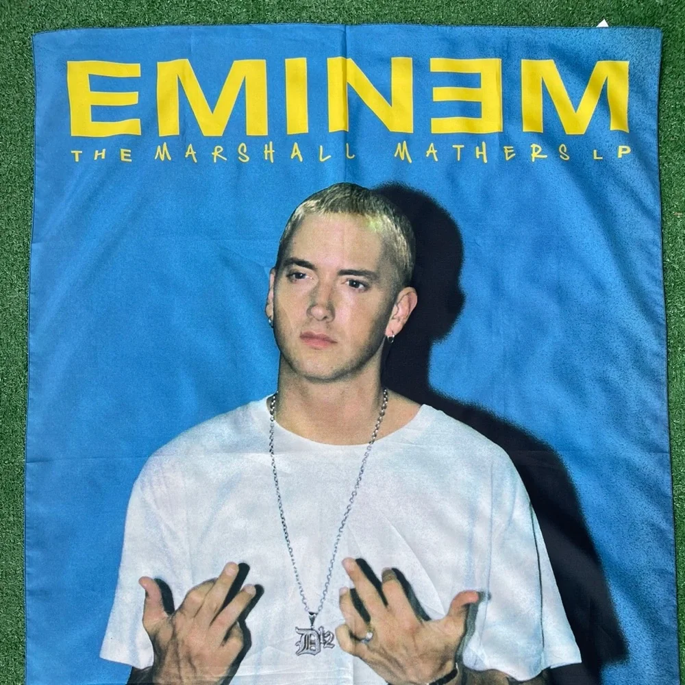 Vintage 2001 Eminem Marshall Mathers LP Tapestry Wall Hanging Y2K Rap Decor